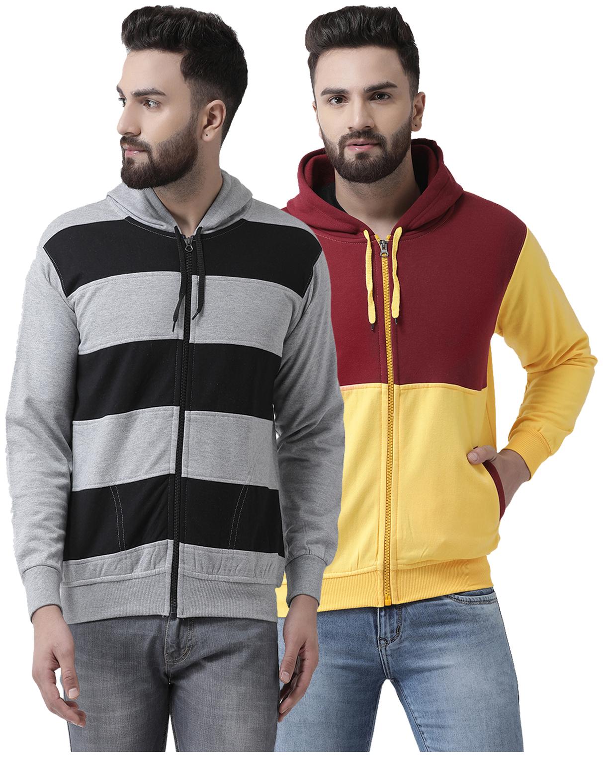 

VIMAL JONNEY Men Cotton Colorblocked Sweatshirt Multi
