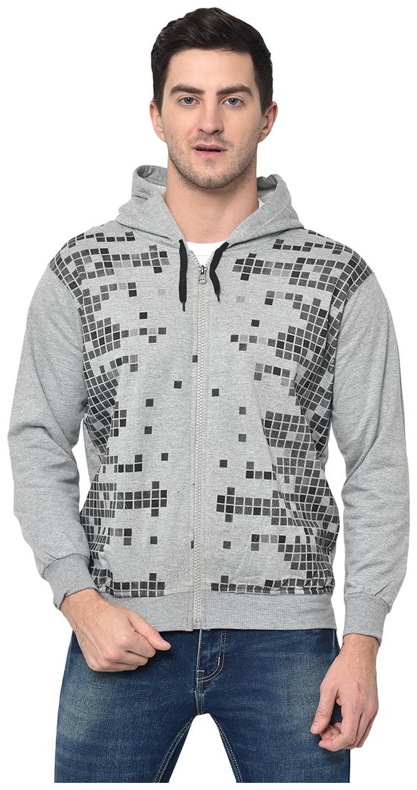 

VIMAL JONNEY Men Grey Hooded Hoodie