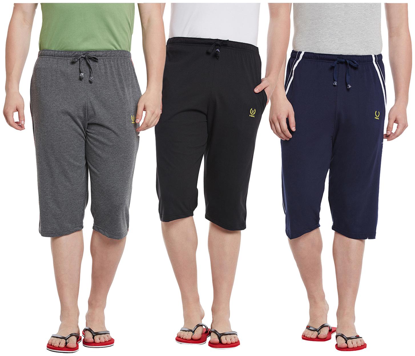 

VIMAL JONNEY Men Black Regular Fit Regular Shorts