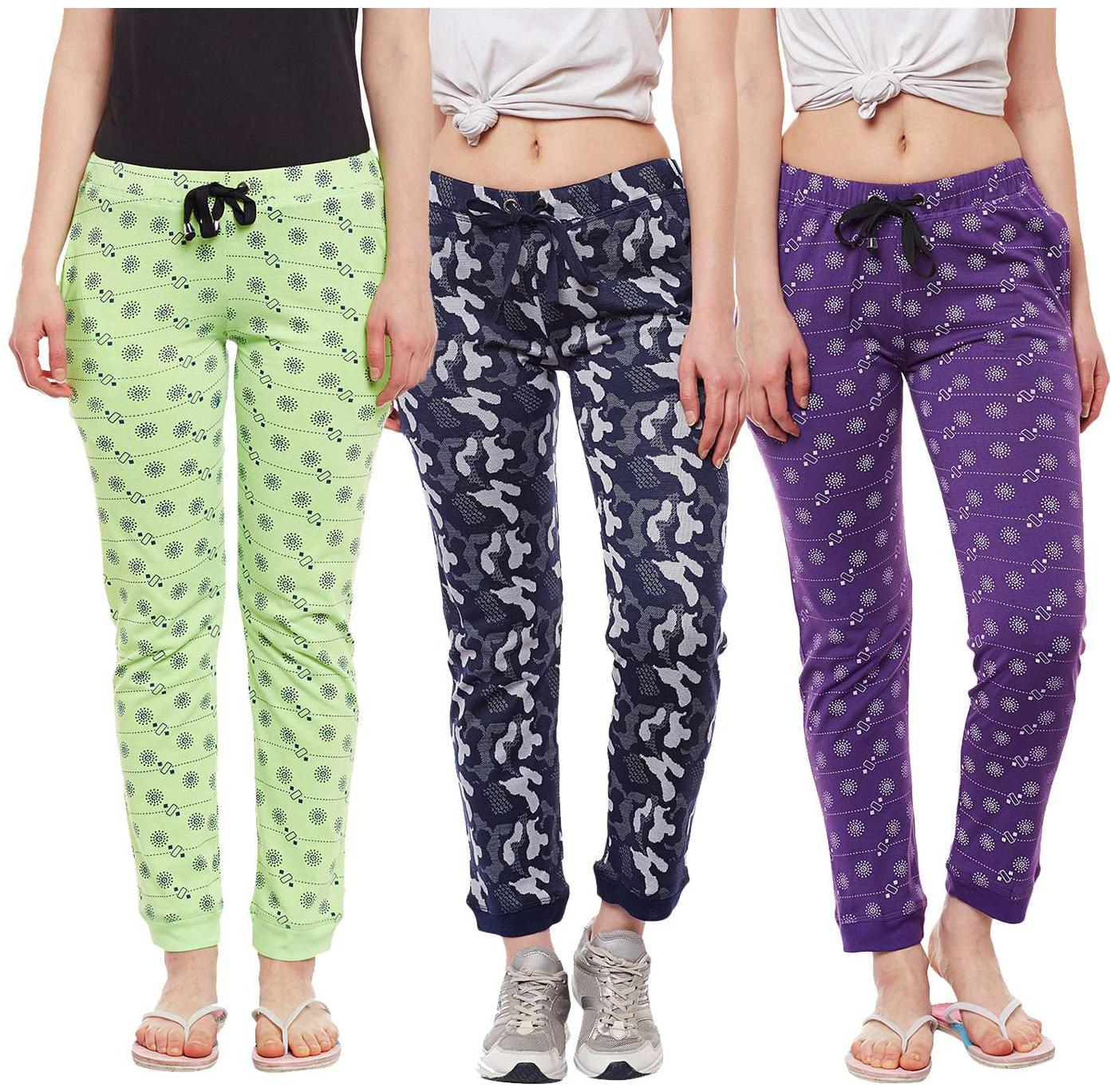 

VIMAL JONNEY Women Regular fit Cotton Printed Track pants - Multi