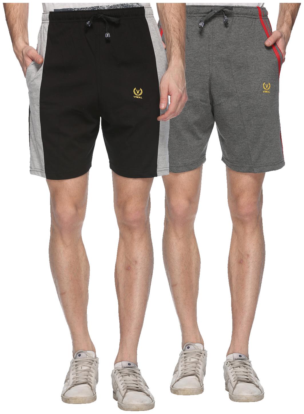

VIMAL JONNEY Men Black Regular Fit Regular Shorts