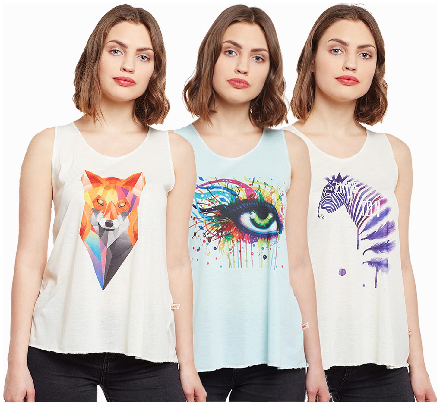 

VIMAL JONNEY Women Printed Regular top - Multi