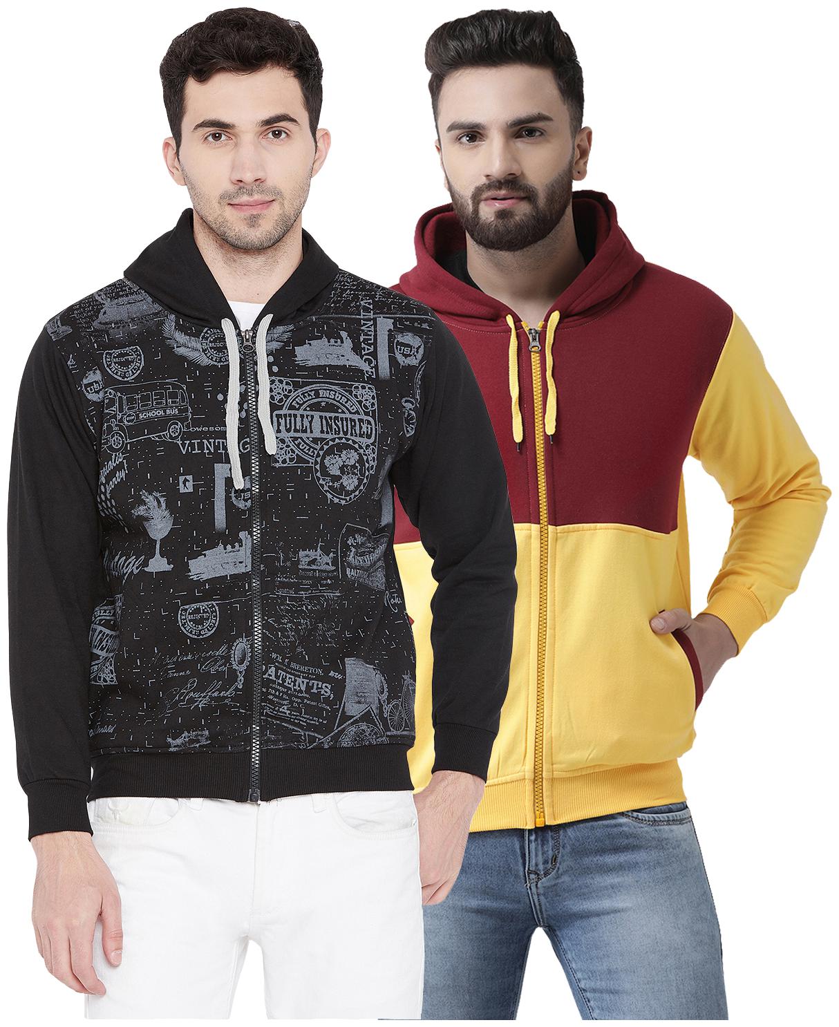 

VIMAL JONNEY Multicolor Cotton Sweatshirts For Men(Pack Of 2)