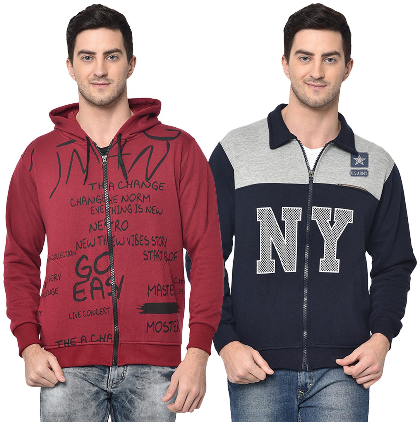 

VIMAL JONNEY Men Multi Hooded Hoodie