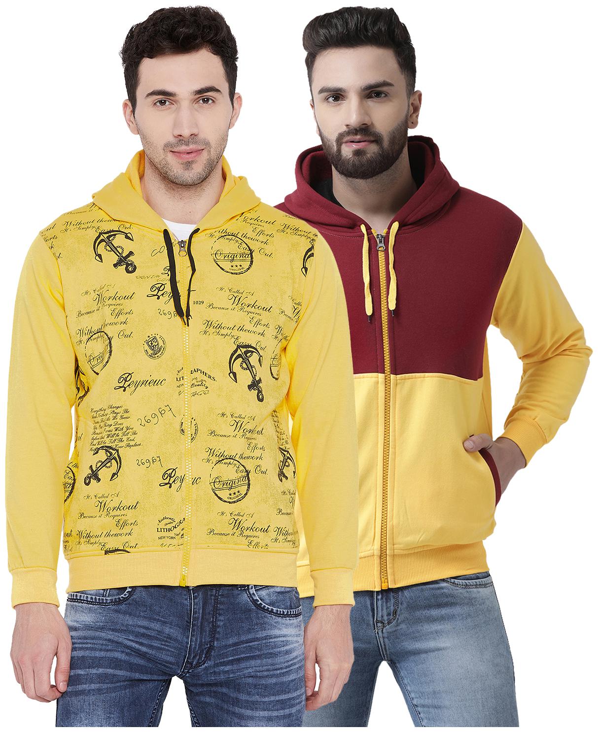 

VIMAL JONNEY Multicolor Cotton Sweatshirts For Men(Pack Of 2)