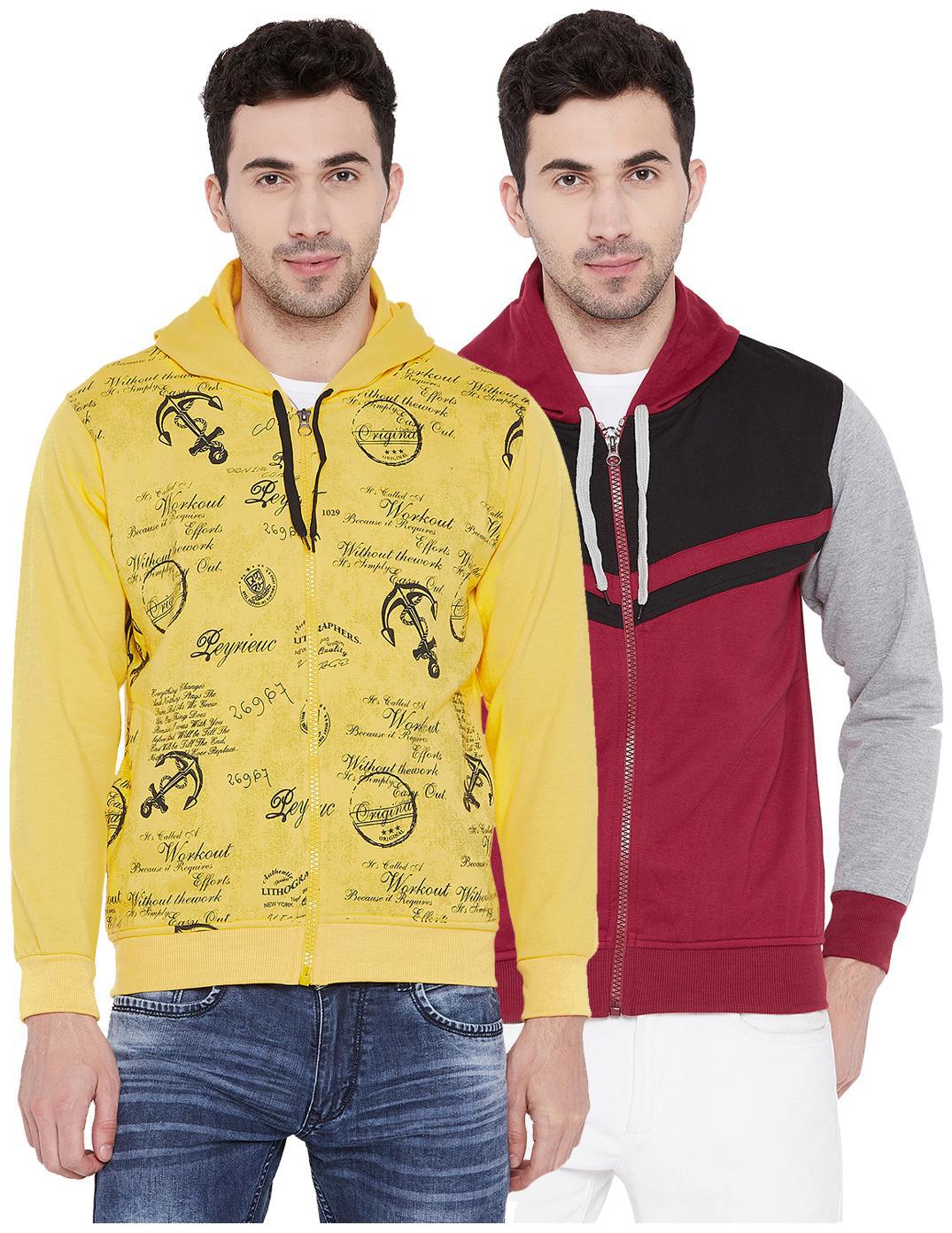 

Vimal Jonney Multicolor Cotton Sweatshirts For Men(Pack Of 2)
