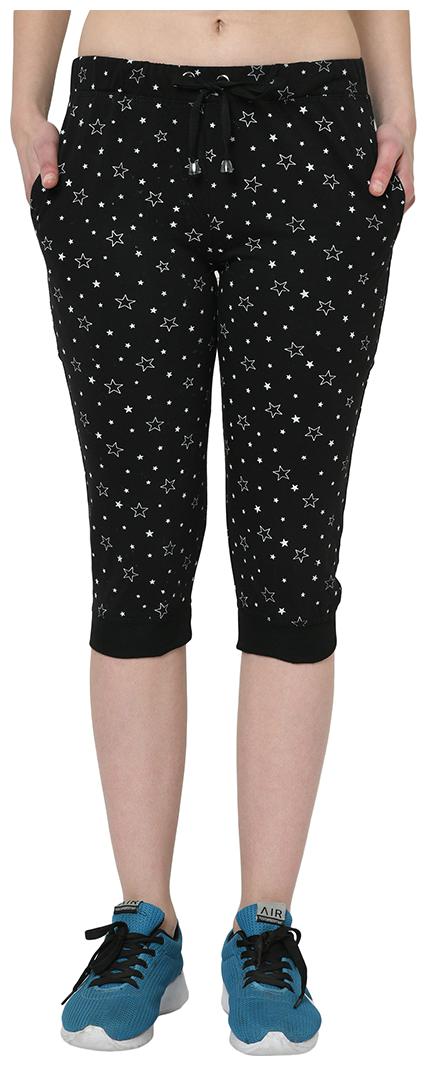 

VIMAL JONNEY Women Printed Regular capri - Black
