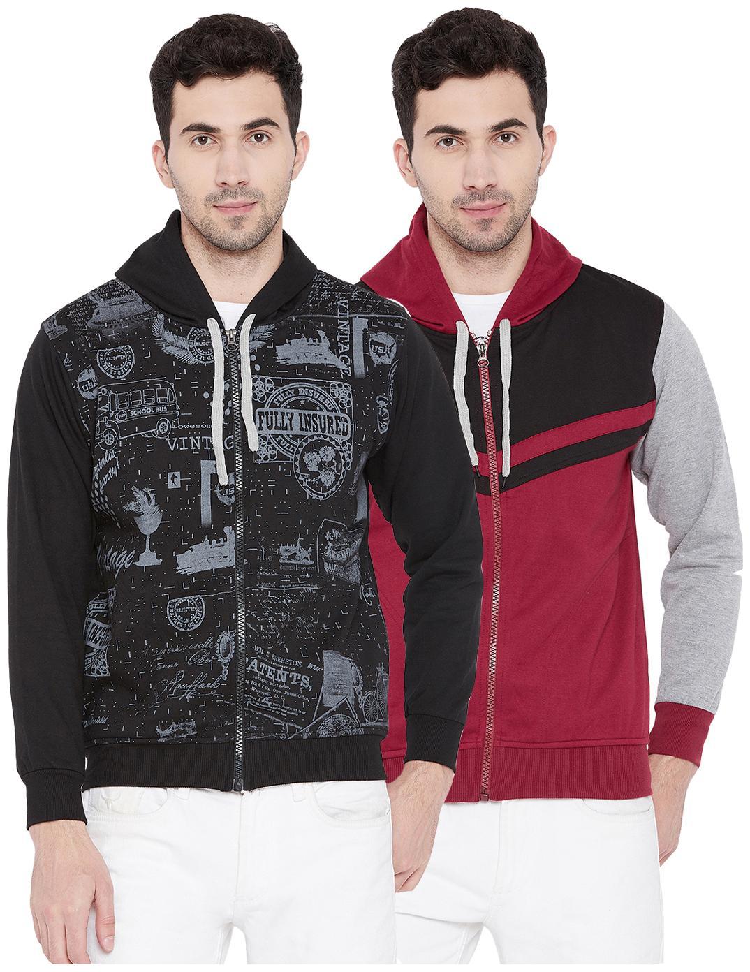 

Vimal Jonney Multicolor Cotton Sweatshirts For Men(Pack Of 2)