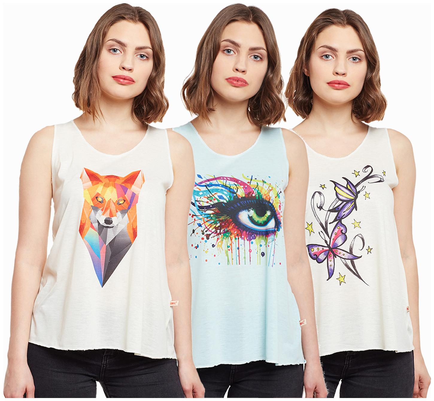 

VIMAL JONNEY Women Printed Regular top - Multi
