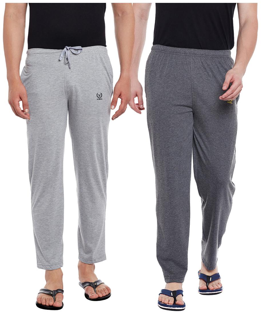 

Vimal Jonney Solid Men s Silver And Grey Track Pants(Pack Of 2)