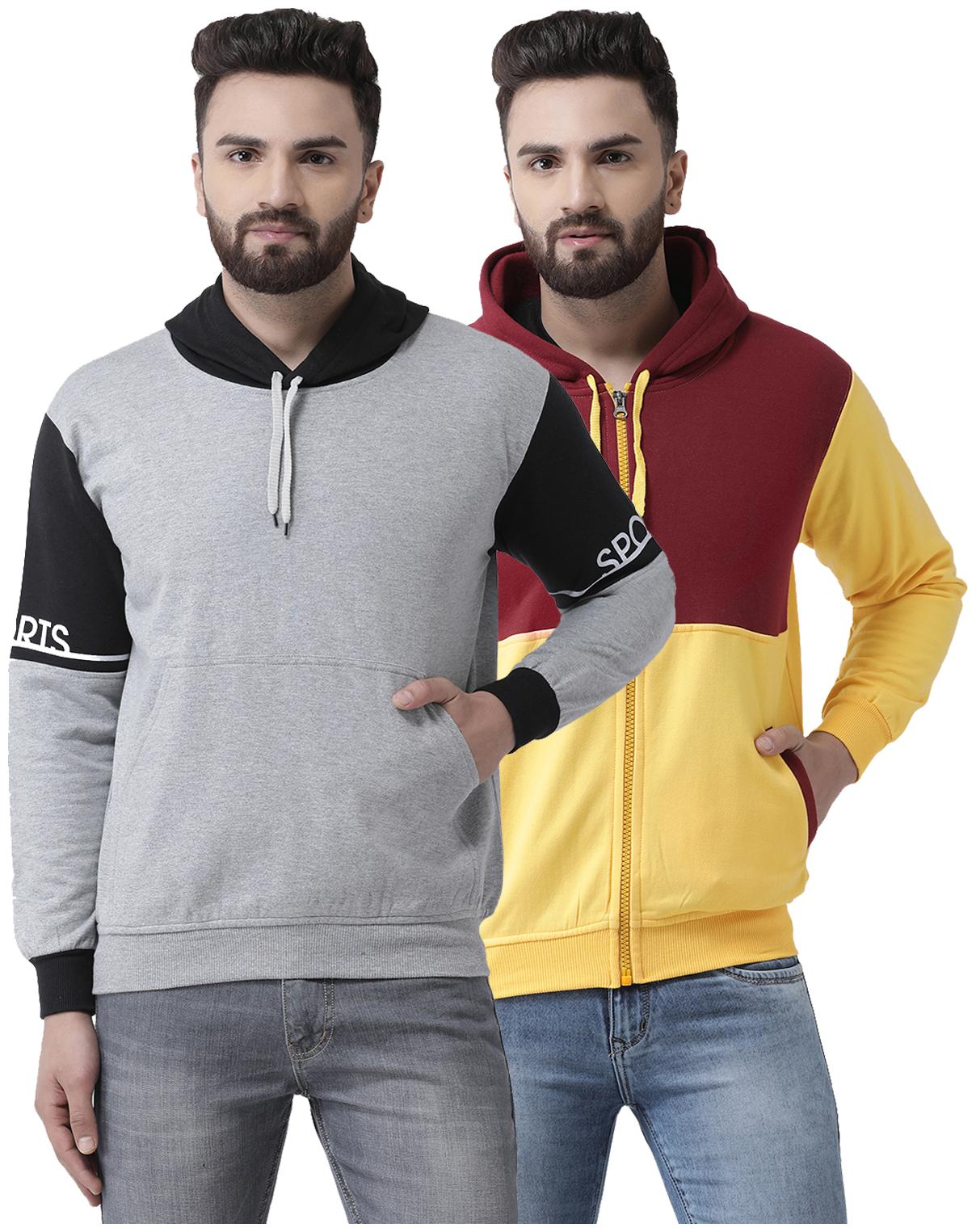 

VIMAL JONNEY Men Cotton Solid Sweatshirt Multi