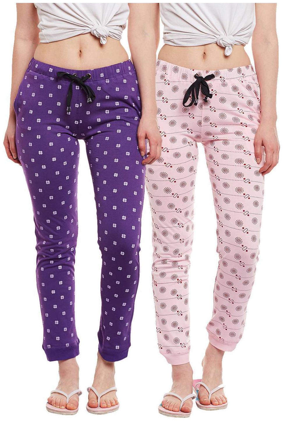 

VIMAL JONNEY Women Regular fit Blended Printed Track pants - Multi