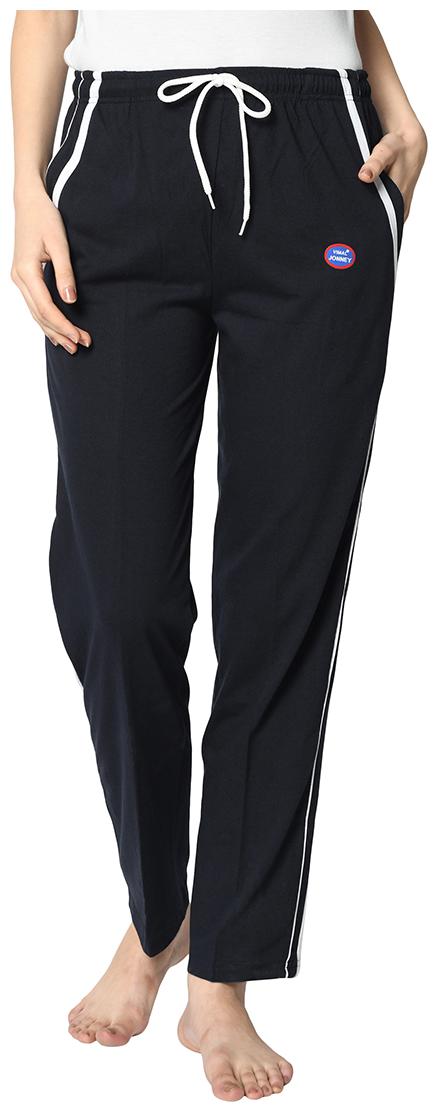 

Vimal Jonney Women Cotton Blend Solid Track Pants (Blue)