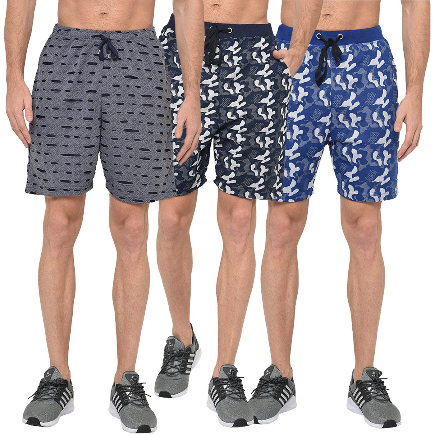 

VIMAL JONNEY Men Grey Regular Fit Regular Shorts