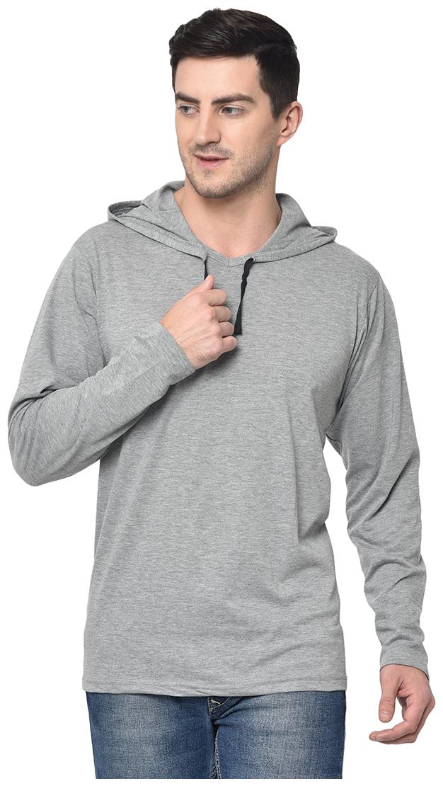 

VIMAL JONNEY Men Grey Regular fit Cotton Blend Hood T-Shirt - Pack Of 1
