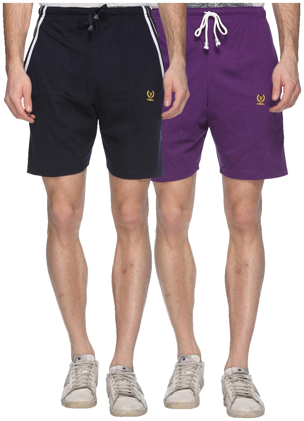 

VIMAL JONNEY Men Black Regular Fit Regular Shorts