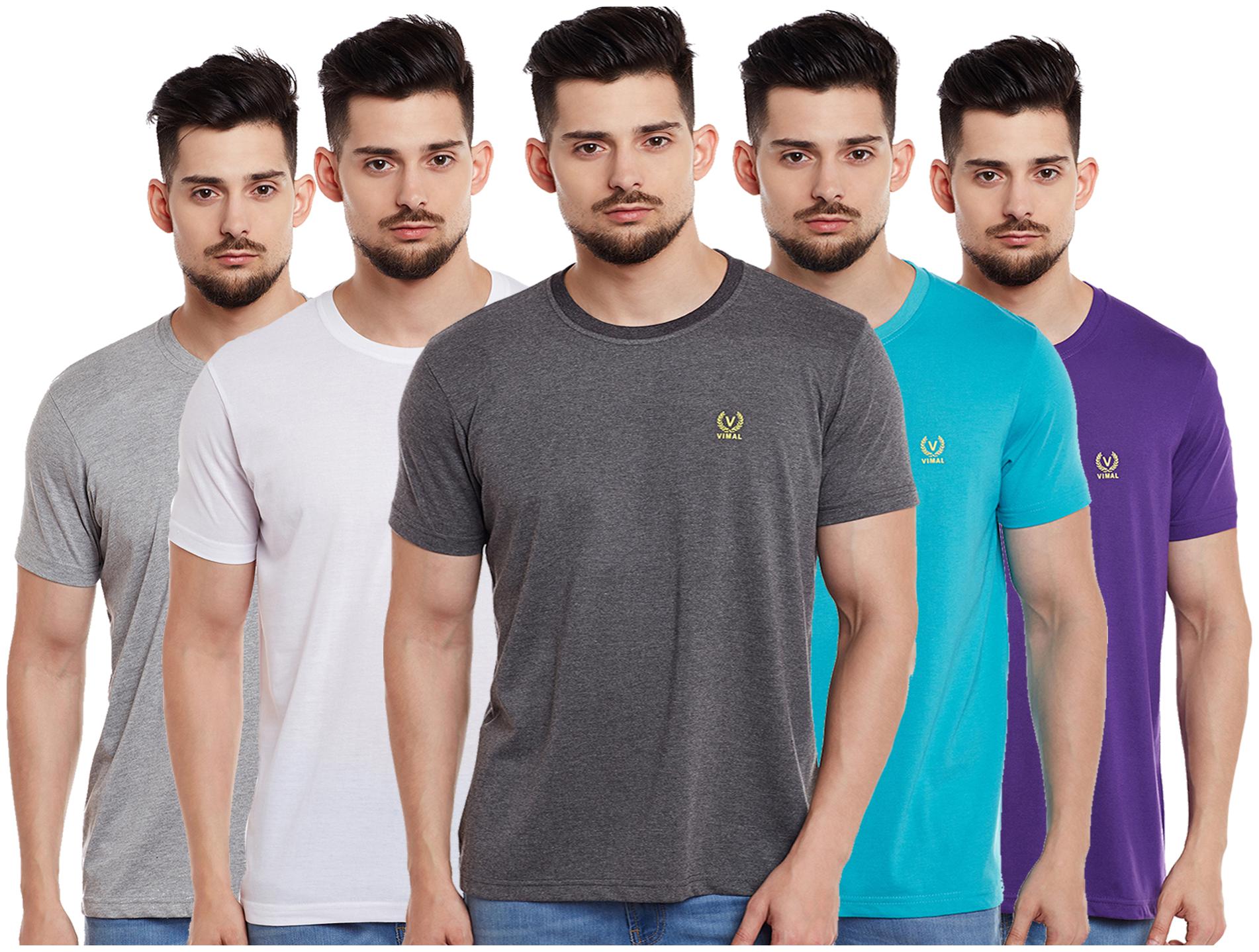 

Vimal Jonney Multicolor Cotton Tshirts For Men(Pack Of 5)