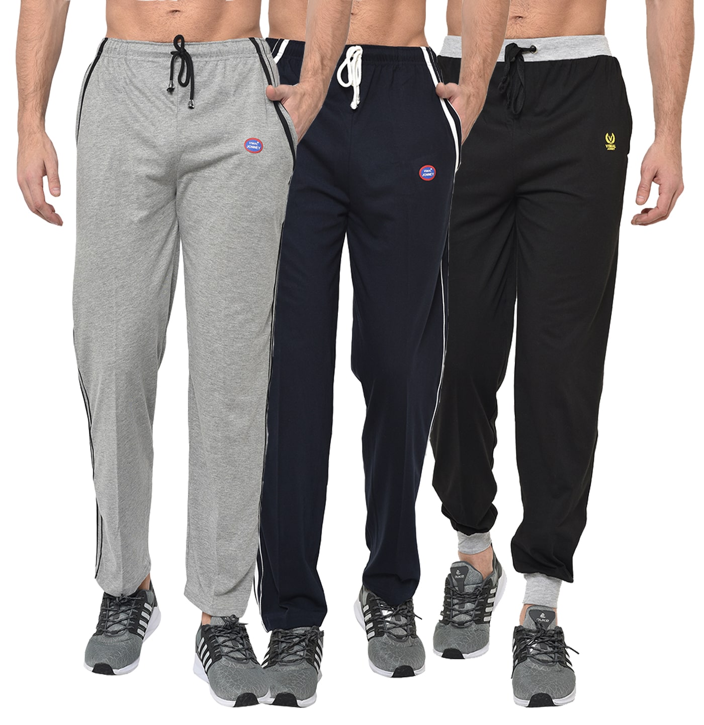 

VIMAL JONNEY Men Multi Solid Regular fit Track pants