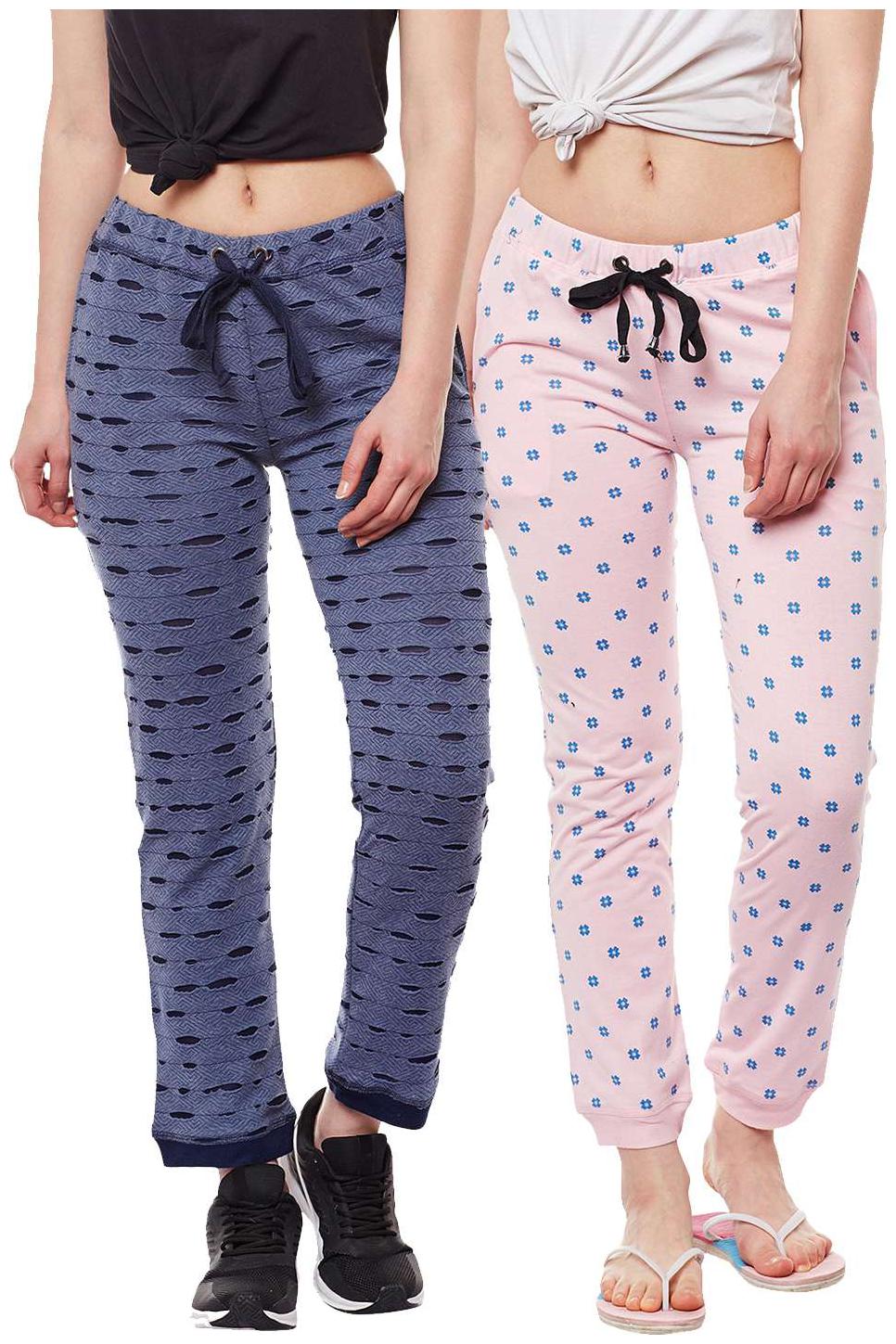 

VIMAL JONNEY Women Regular fit Cotton Solid Track pants - Multi