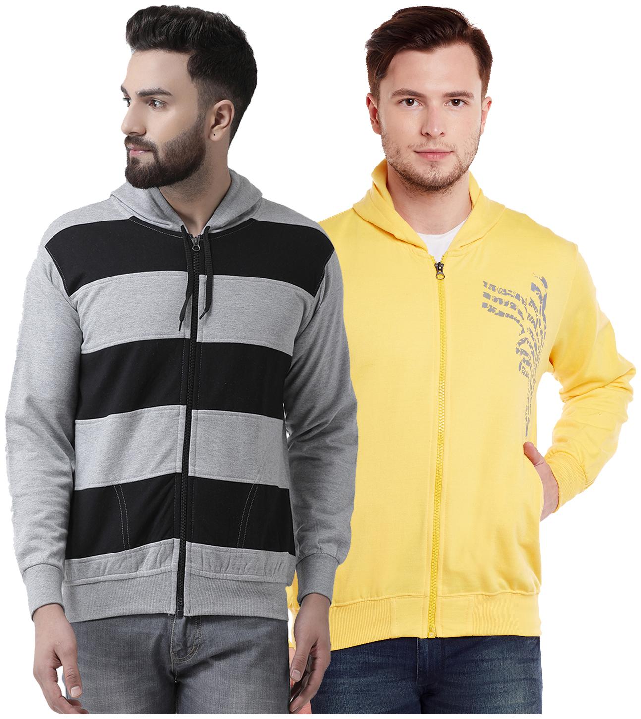 

VIMAL JONNEY Multicolor Cotton Sweatshirts For Men(Pack Of 2)