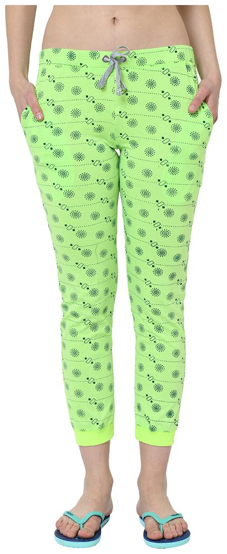 

Vimal Jonney Cotton Blended Regular Fit Green Track Pant For Women s