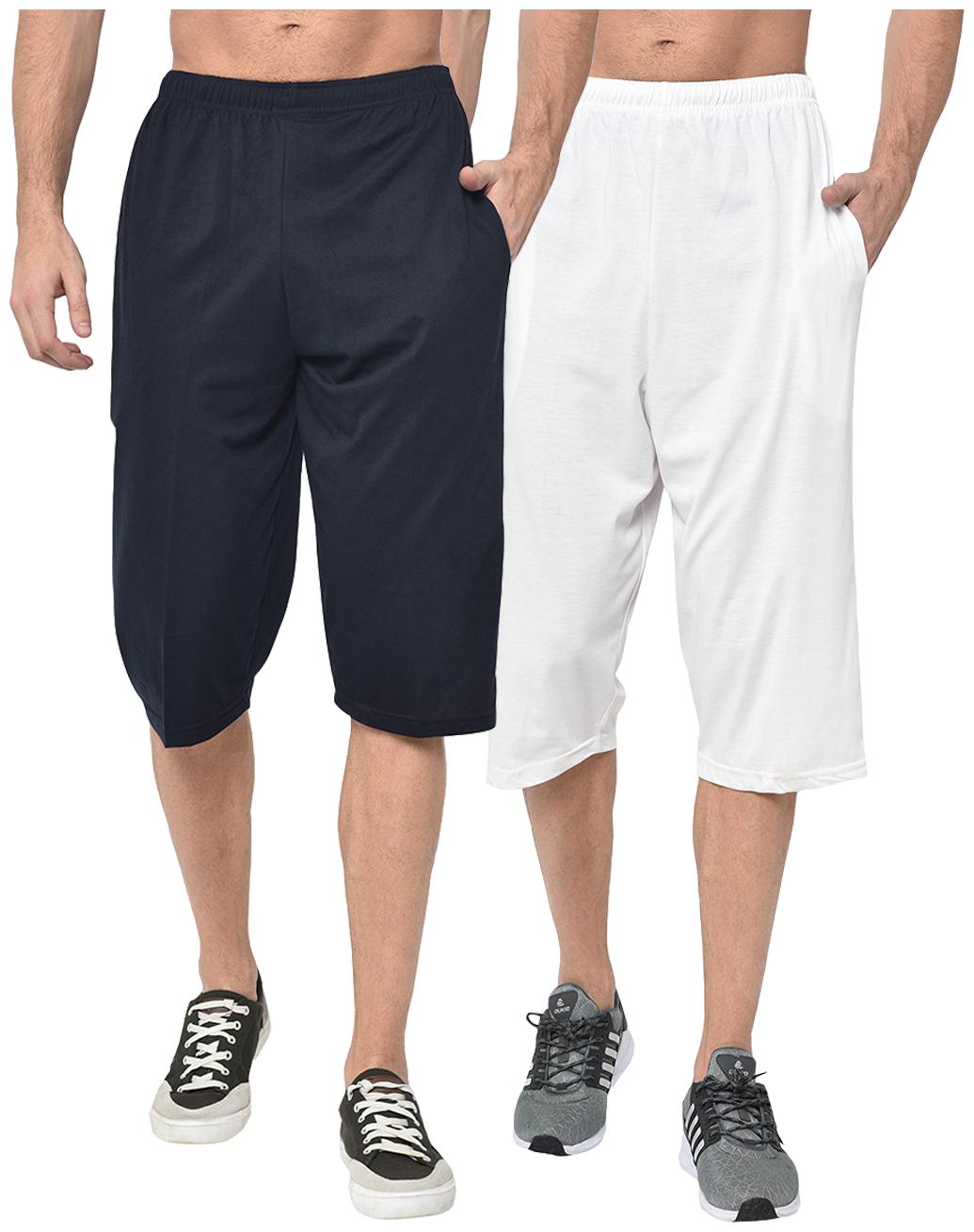 

VIMAL JONNEY Men Black White Regular Fit Regular Shorts