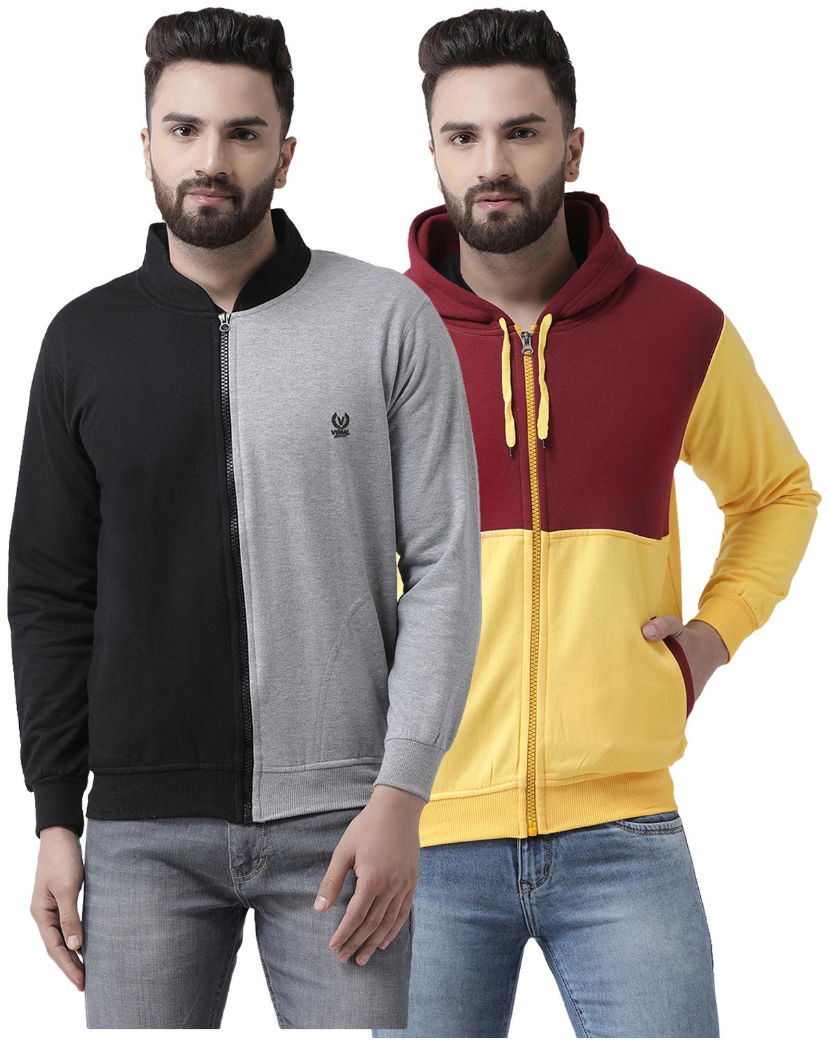 

VIMAL JONNEY Men Cotton Colorblocked Sweatshirt Multi