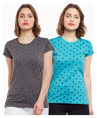 

Vimal Jonney Multi Print Casual Tops For Women(Pack Of 2)