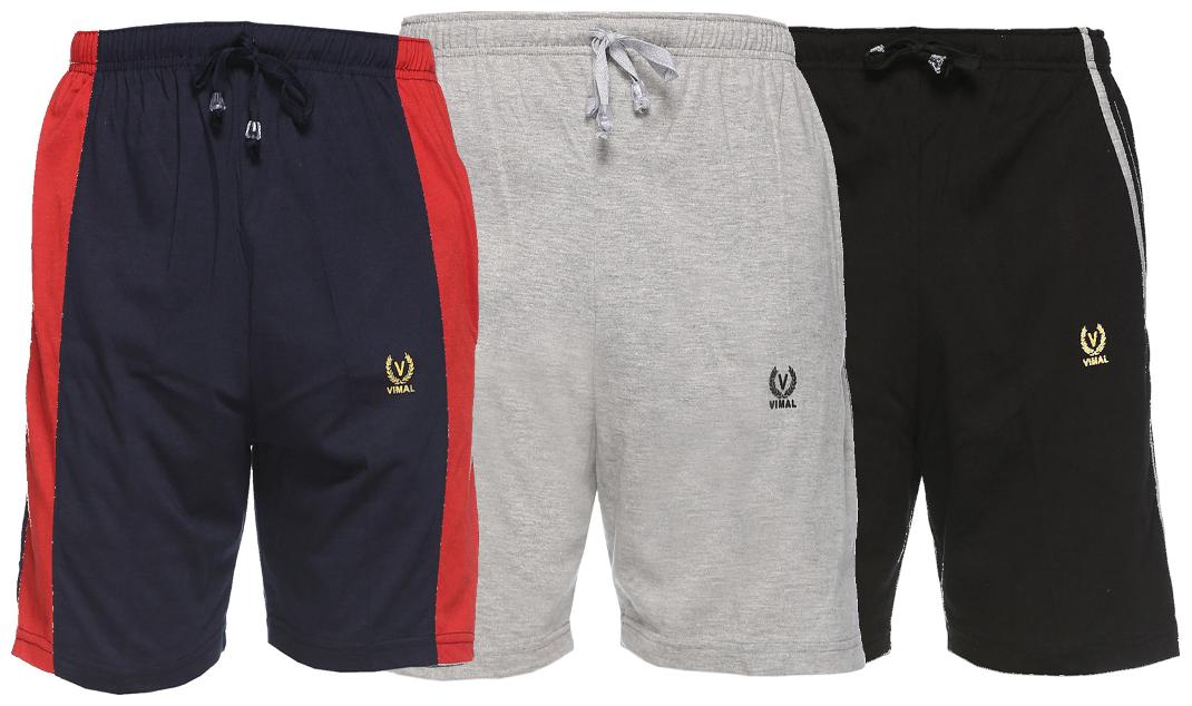 

VIMAL JONNEY Men Black Regular Fit Regular Shorts
