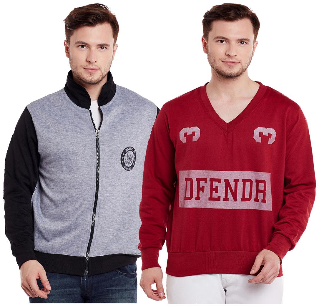 

Vimal Jonney Multicolor Cotton Sweatshirts For Men (Pack Of 2)