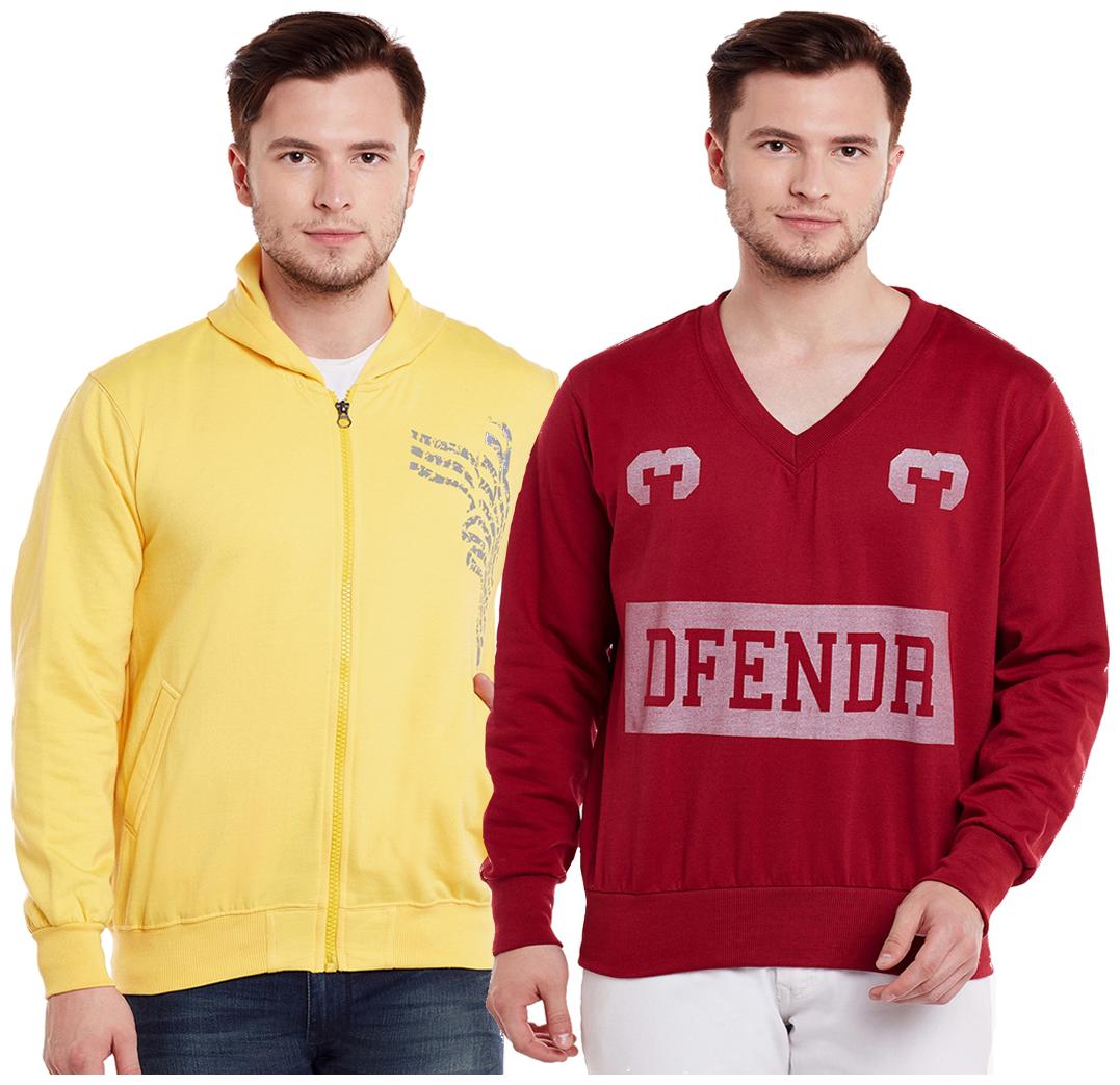 

Vimal Jonney Multicolor Cotton Sweatshirts For Men (Pack Of 2)