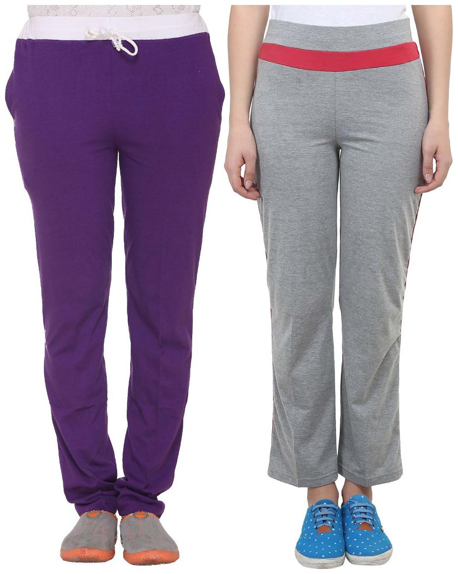 

VIMAL JONNEY Women Slim fit Blended Solid Track pants - Grey