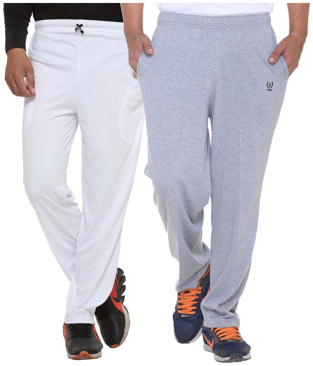 

Vimal Multicolor Cotton Trackpants For Men (pack Of 2)