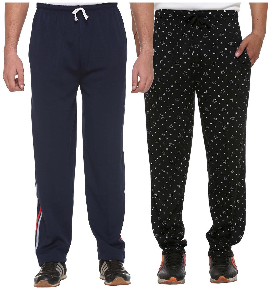

Vimal Multicolor Cotton Trackpants For Men(Pack Of 2)