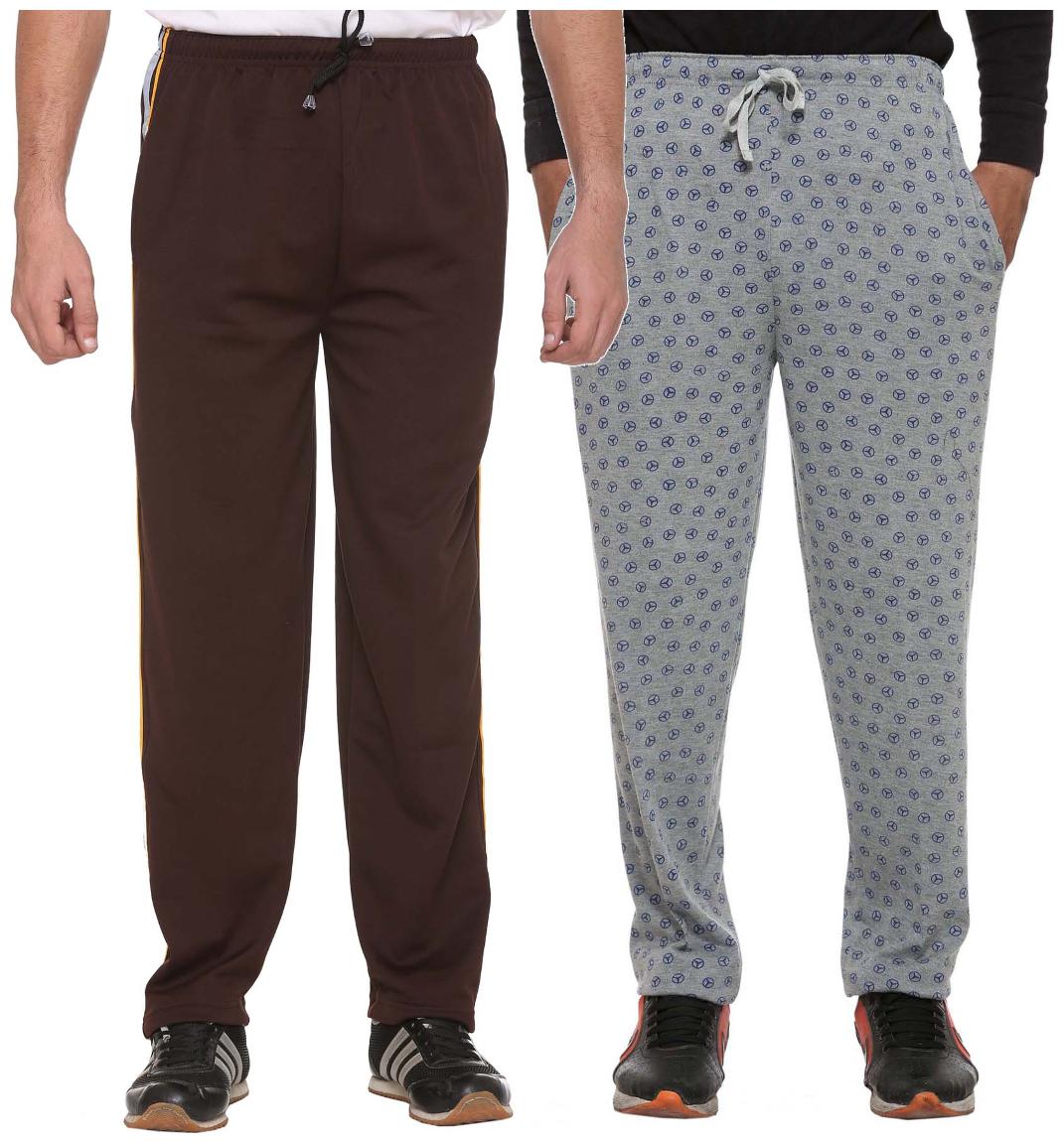 

Vimal Multicolor Cotton Trackpants For Men(Pack Of 2)
