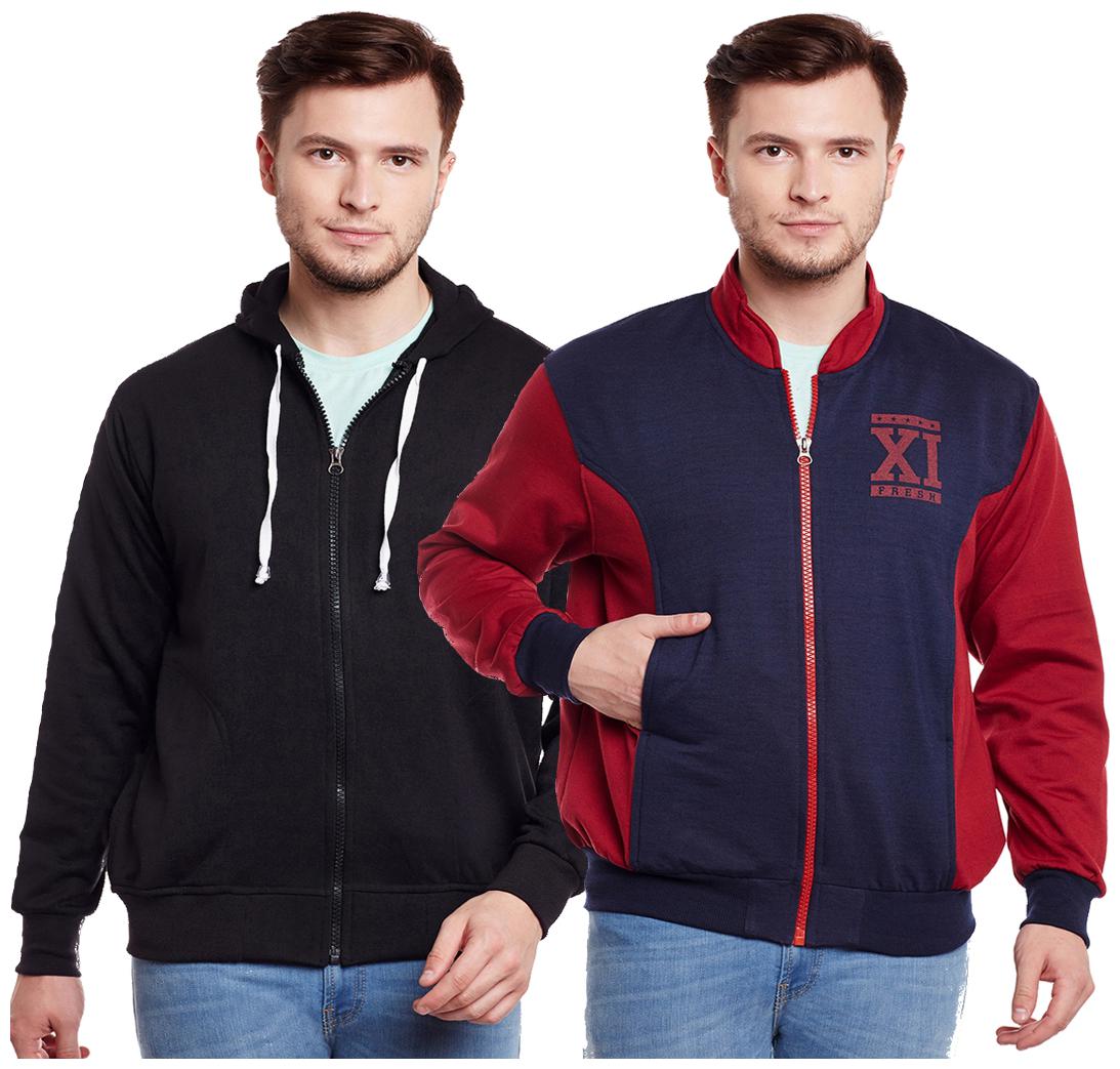 

Vimal Jonney Multicolor Cotton Sweatshirts For Men (Pack Of 2)