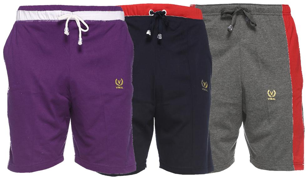 

VIMAL JONNEY Men Black Regular Fit Regular Shorts