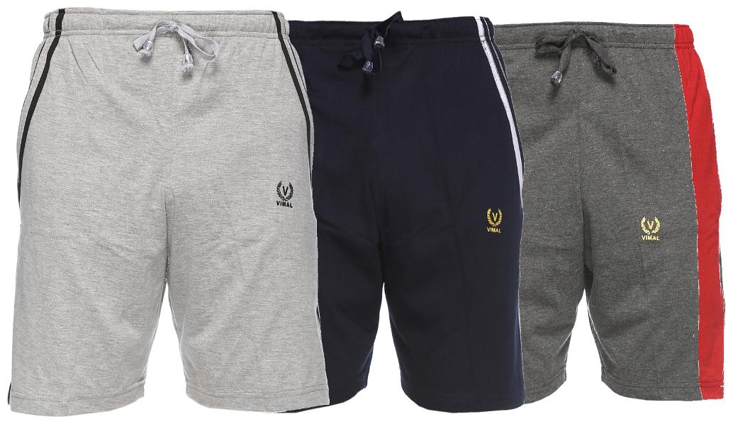

VIMAL JONNEY Men Black Regular Fit Regular Shorts