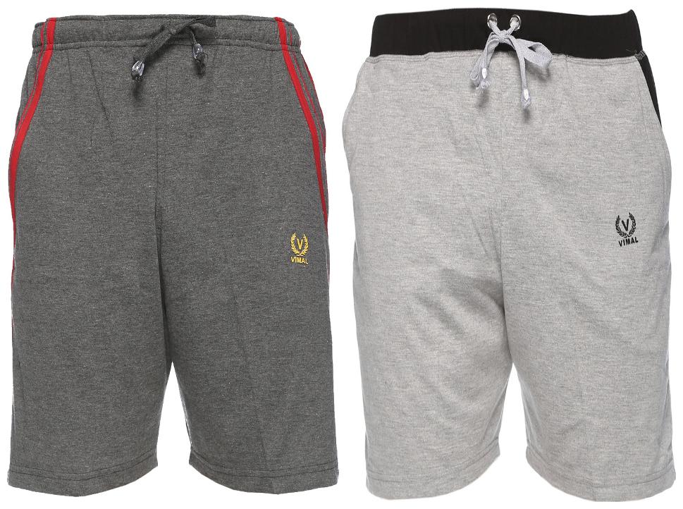 

VIMAL JONNEY Men Black Slim Fit Regular Shorts