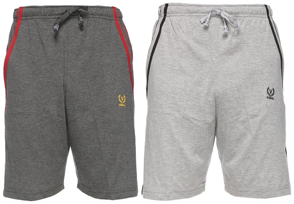 

VIMAL JONNEY Men Black Slim Fit Regular Shorts