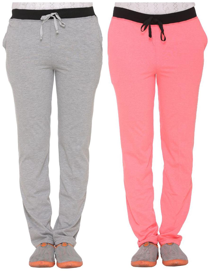 

VIMAL JONNEY Women Slim fit Blended Solid Track pants - Pink