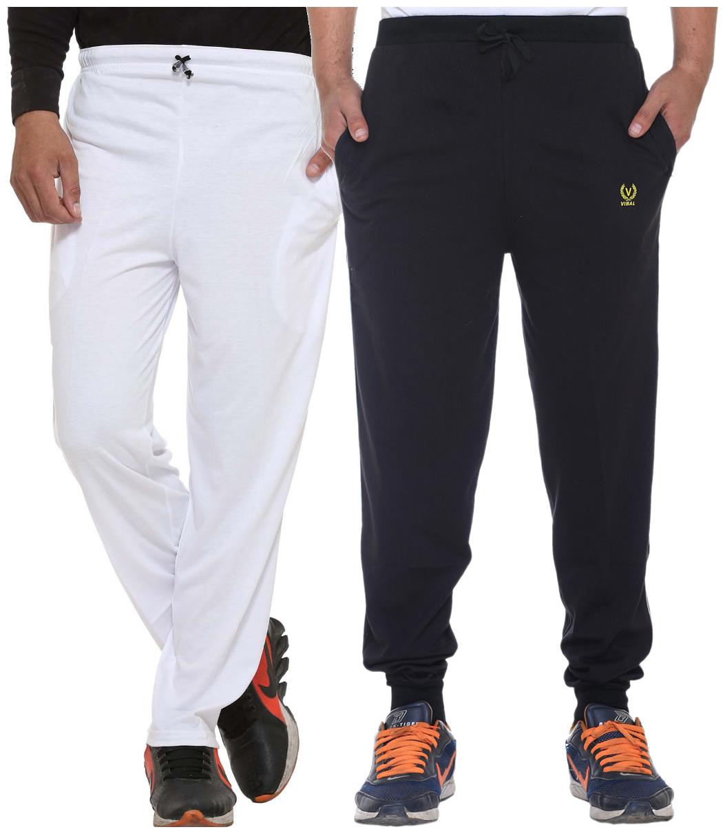 

Vimal Multicolor Cotton Trackpants For Men (pack Of 2)