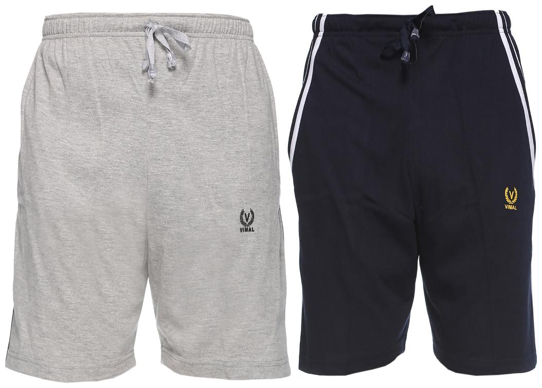 

VIMAL JONNEY Men Black Slim Fit Regular Shorts