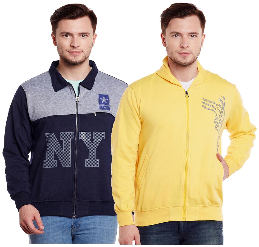 

Vimal Jonney Multicolor Cotton Sweatshirts For Men (Pack Of 2)