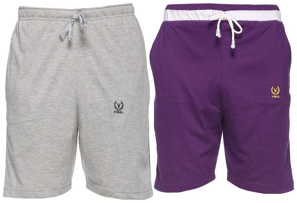 

VIMAL JONNEY Men Black Slim Fit Regular Shorts