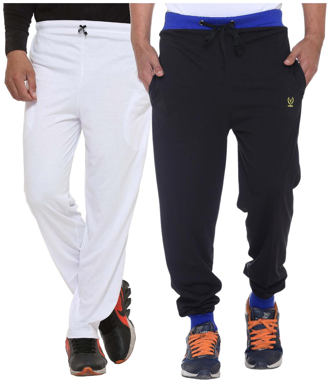 

Vimal Multicolor Cotton Trackpants For Men (pack Of 2)
