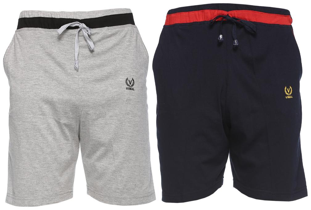 

VIMAL JONNEY Men Black Slim Fit Regular Shorts