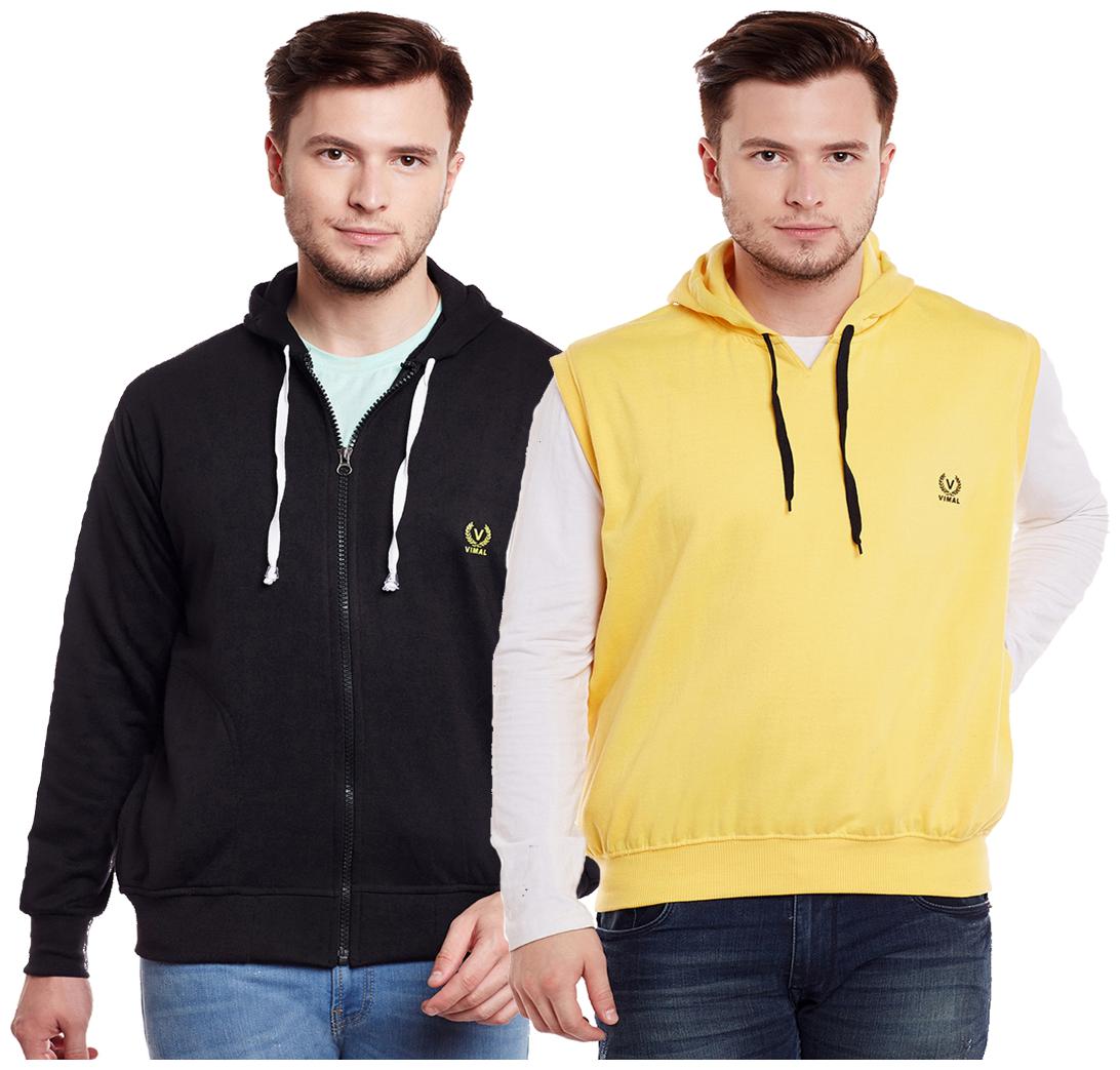 

Vimal Jonney Multicolor Cotton Sweatshirts For Men (Pack Of 2)