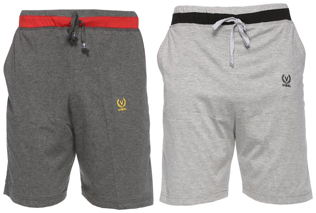 

VIMAL JONNEY Men Black Slim Fit Regular Shorts