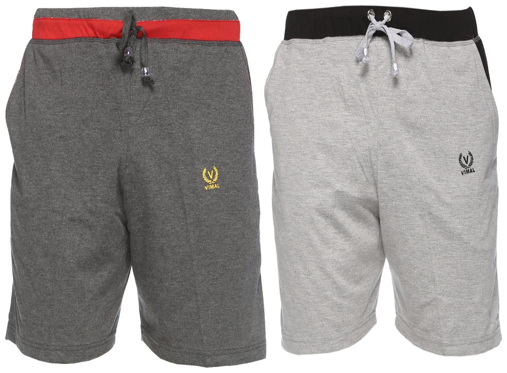 

VIMAL JONNEY Men Black Slim Fit Regular Shorts